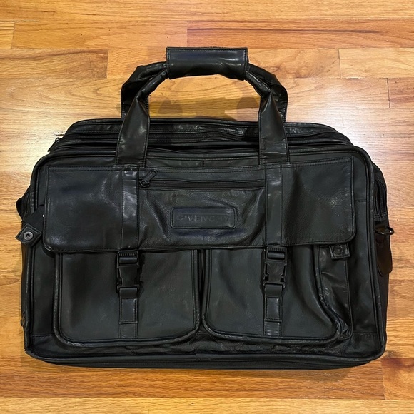 GIVENCHY Vintage Leather Travel Bag Large 20”x12”x10” - Picture 1 of 10